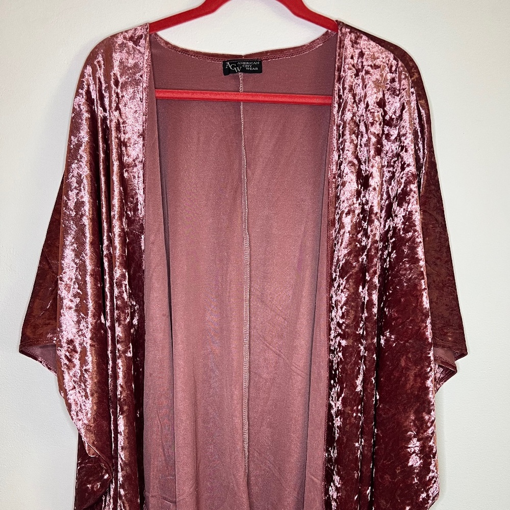 Pink Velvet Shawl